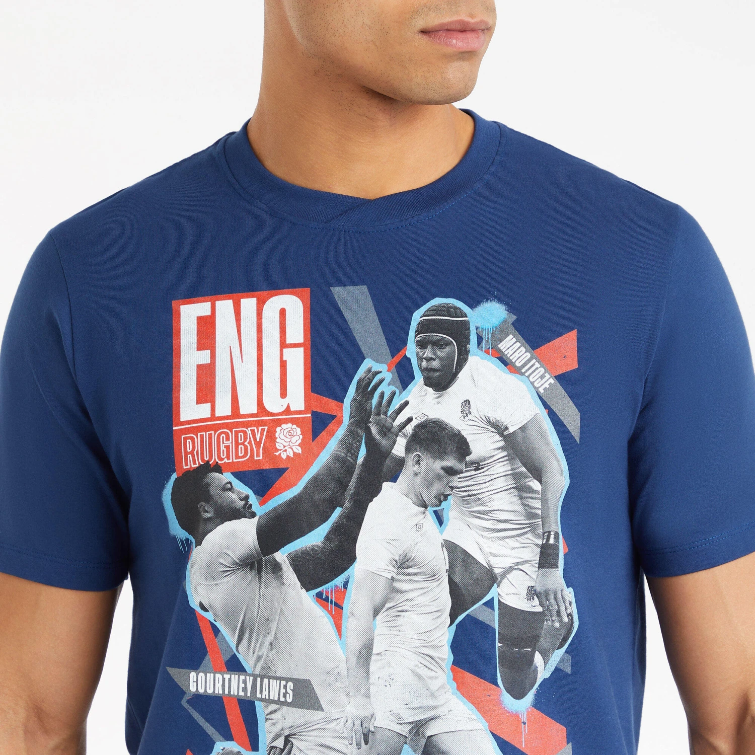 UMBRO Mens Grafitti England Rugby TShirt (Navy) 3 UMBRO Mens Grafitti England Rugby TShirt (Navy) - Image 3