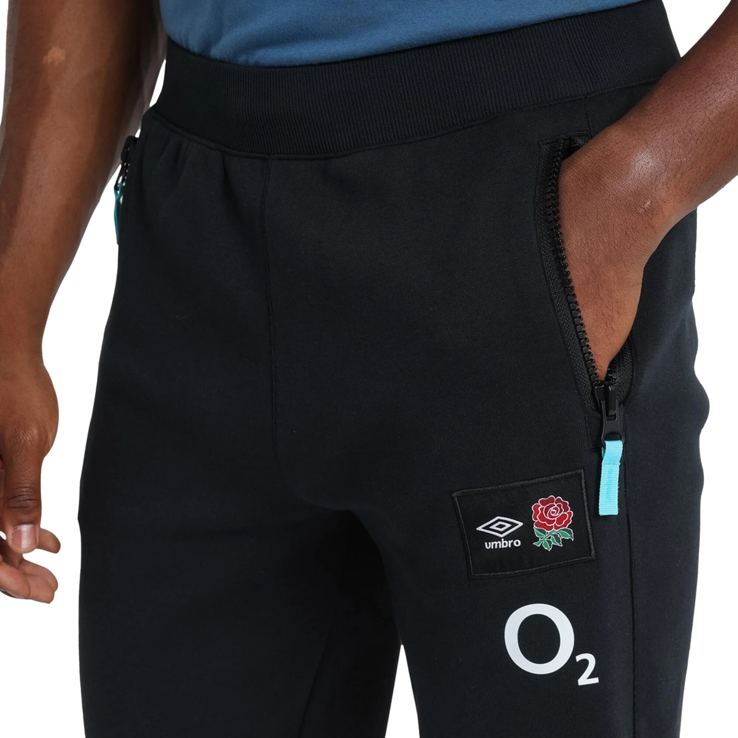 UMBRO England Rugby Mens 22/23 Knitted Jogging Bottoms (Black) 3 UMBRO England Rugby Mens 22/23 Knitted Jogging Bottoms (Black) - Image 3