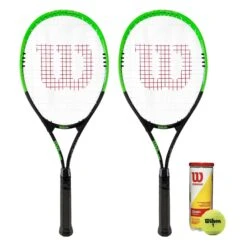 Wilson Hyper Feel 2 Player Tennis Racket Set Inc 3 Tennis Balls