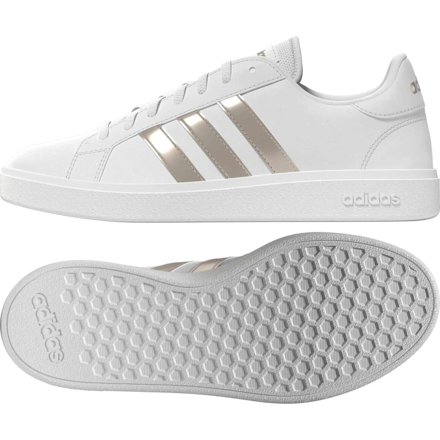ADIDAS Women's Tennis Shoes Court Base - Sandy White 5 ADIDAS Women's Tennis Shoes Court Base - Sandy White - Image 5