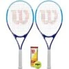 Wilson Tour Slam Lite 2 Player Tennis Set Inc 3 Tennis Balls