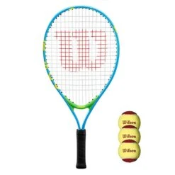 Wilson US Open 21" Junior Tennis Racket + 3 Beginner Tennis Balls