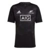 Adidas Adults New Zealand Black Ferns Primeblue Supporters Home Rugby Shirts HI6