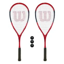 Wilson CS Muscle 190 Squash Racket Twin Set & 3 Squash Balls