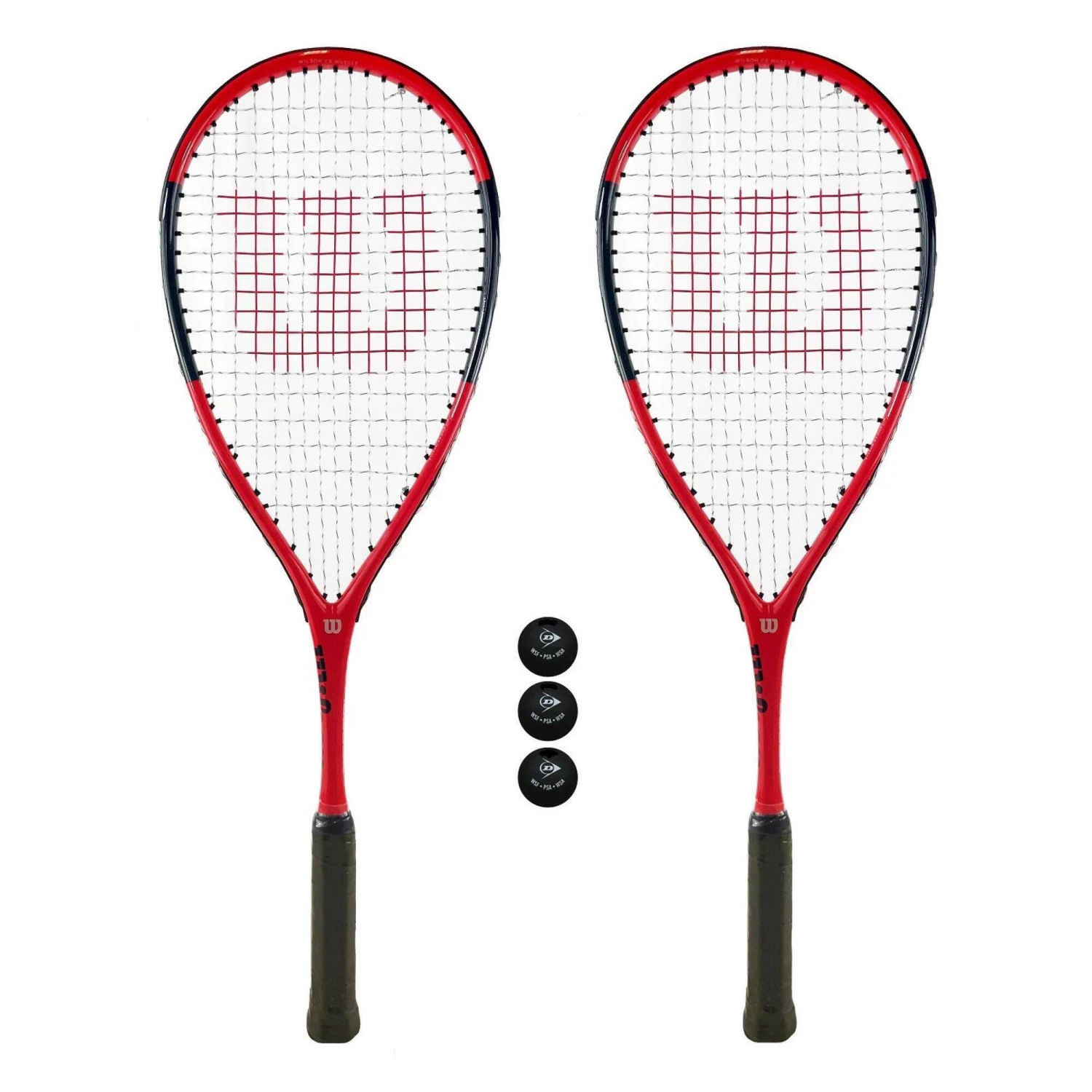Wilson CS Muscle 190 Squash Racket Twin Set & 3 Squash Balls 1 Wilson CS Muscle 190 Squash Racket Twin Set & 3 Squash Balls