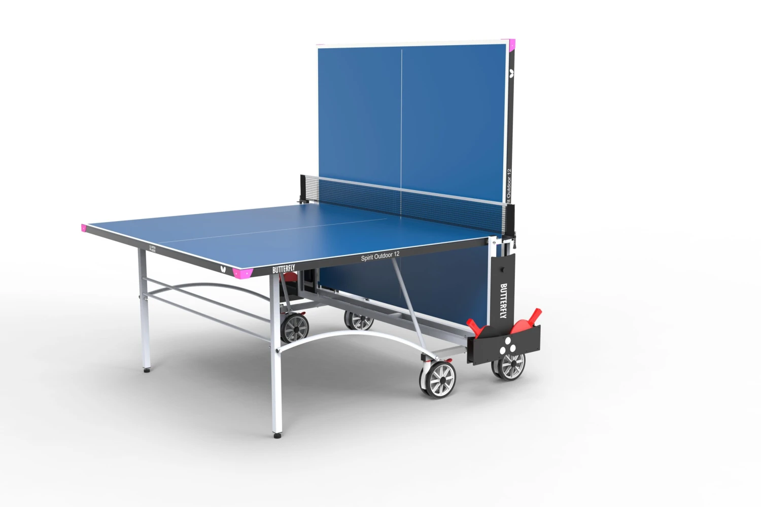 Butterfly Spirit 12 Outdoor Rollaway Table Tennis Table Blue 2 Butterfly Spirit 12 Outdoor Rollaway Table Tennis Table Blue - Image 2