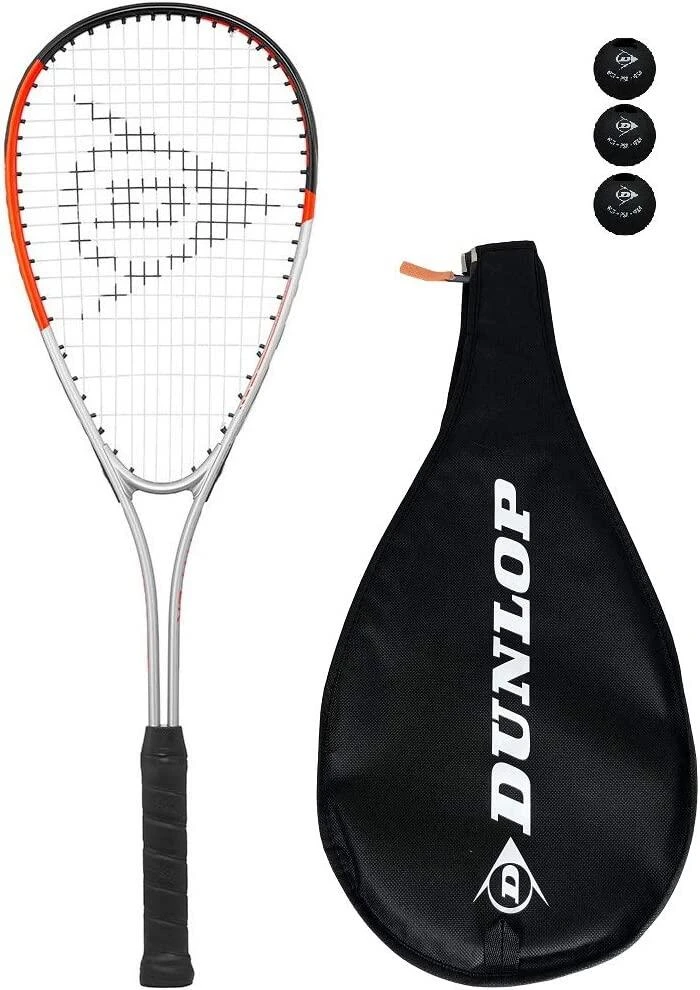 Dunlop Hyper Ti 4.0 Squash Racket + 3 Squash Balls 1 Dunlop Hyper Ti 4.0 Squash Racket + 3 Squash Balls