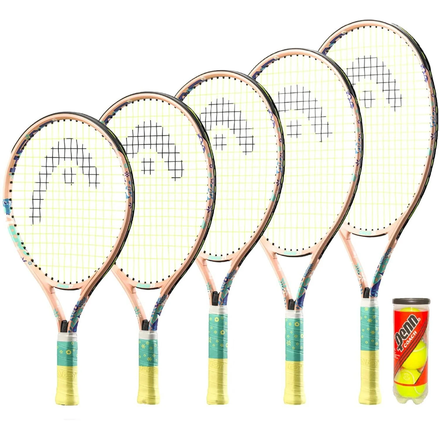 HEAD Coco Junior Tennis Racket, Inc Protective Cover & 3 Tennis Balls 1 HEAD Coco Junior Tennis Racket, Inc Protective Cover & 3 Tennis Balls