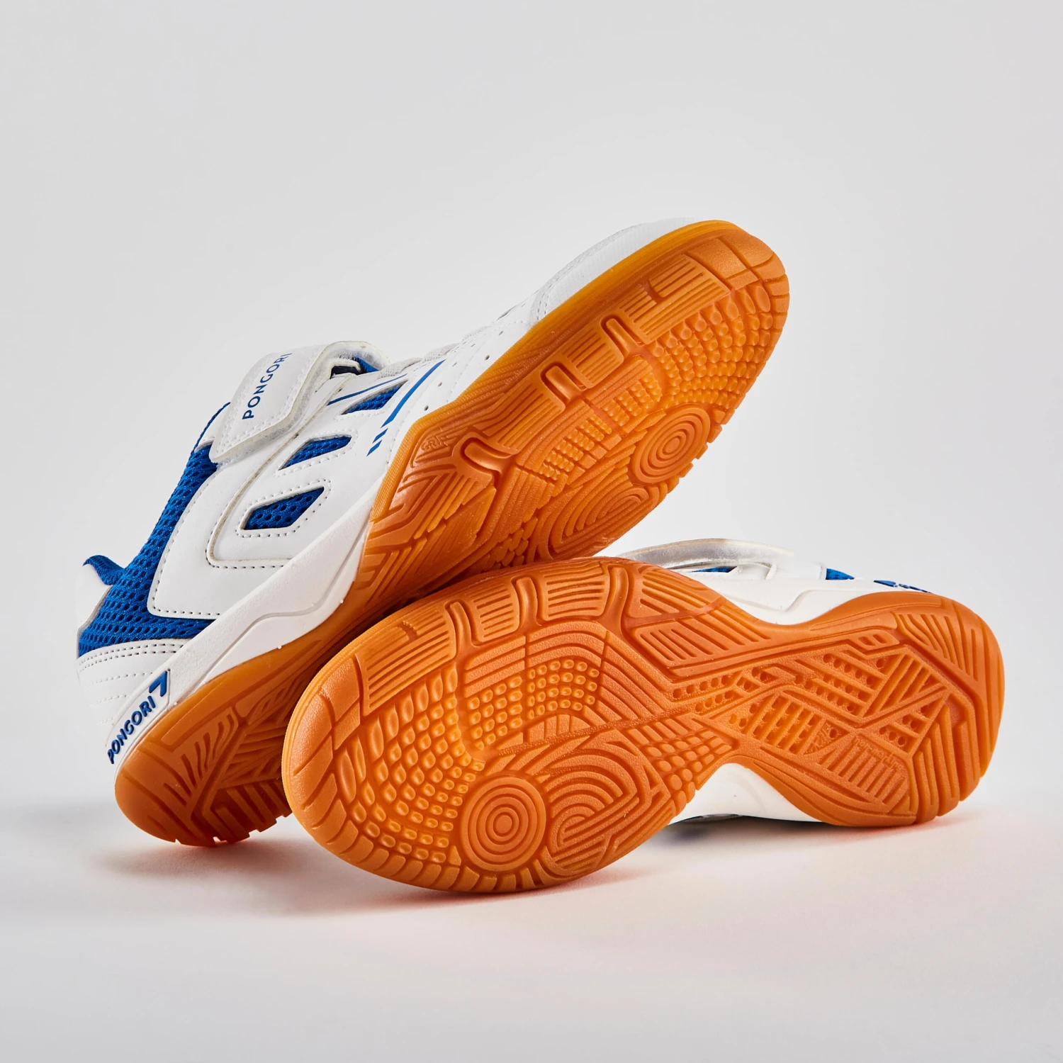 TABLE TENNIS SHOES TTS 500 JUNIOR WHITE BLUE 2 TABLE TENNIS SHOES TTS 500 JUNIOR WHITE BLUE - Image 2