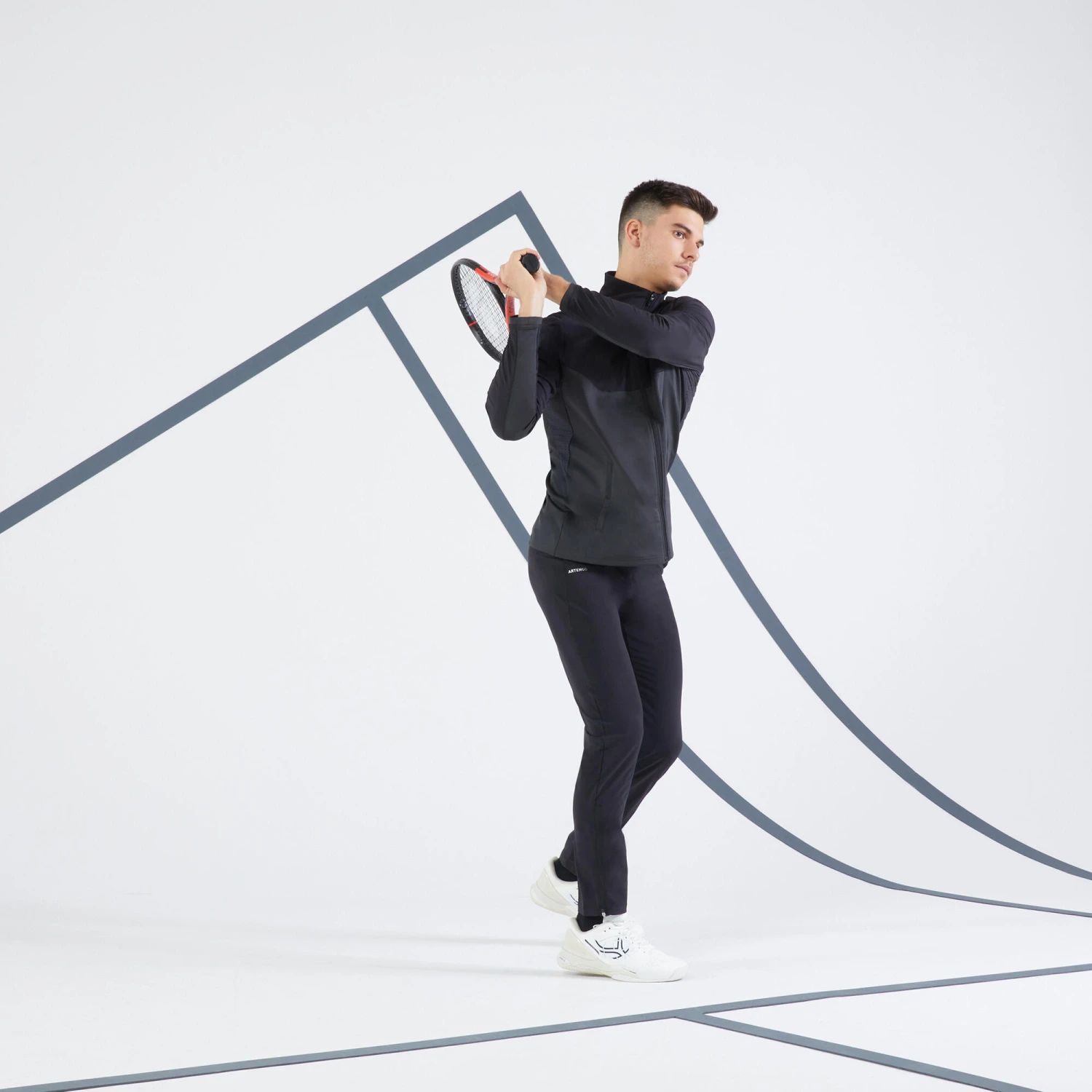 Artengo Men's Tennis Jacket Essential 2 Artengo Men's Tennis Jacket Essential - Image 2