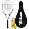Wilson Fusion XL Tennis Racket, Full Length Cover & 3 Tennis Balls