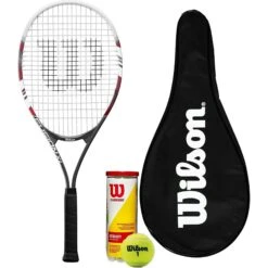 Wilson Fusion XL Tennis Racket, Full Length Cover & 3 Tennis Balls