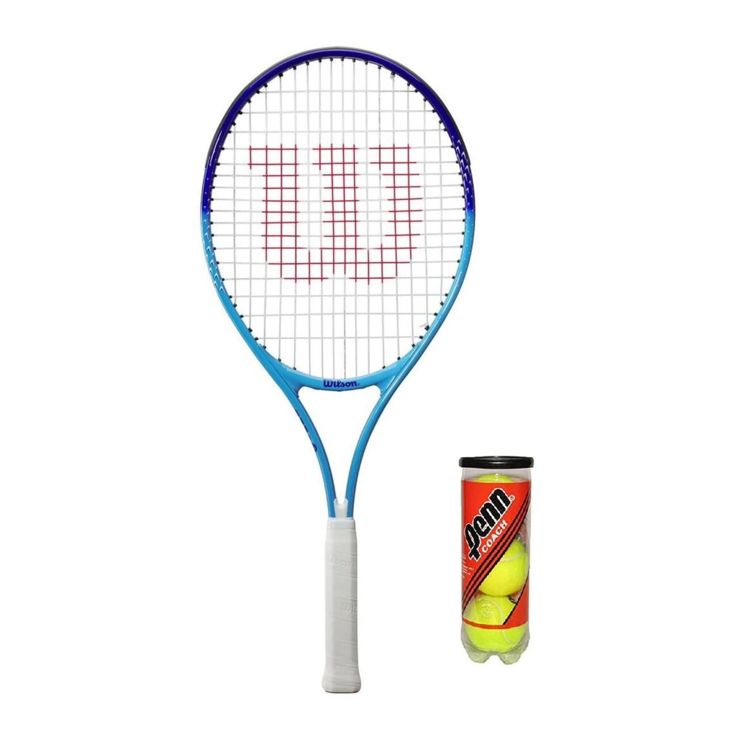 Wilson Ultra Blue 25 Tennis Racket + Protective Cover & 3 Tennis Balls
