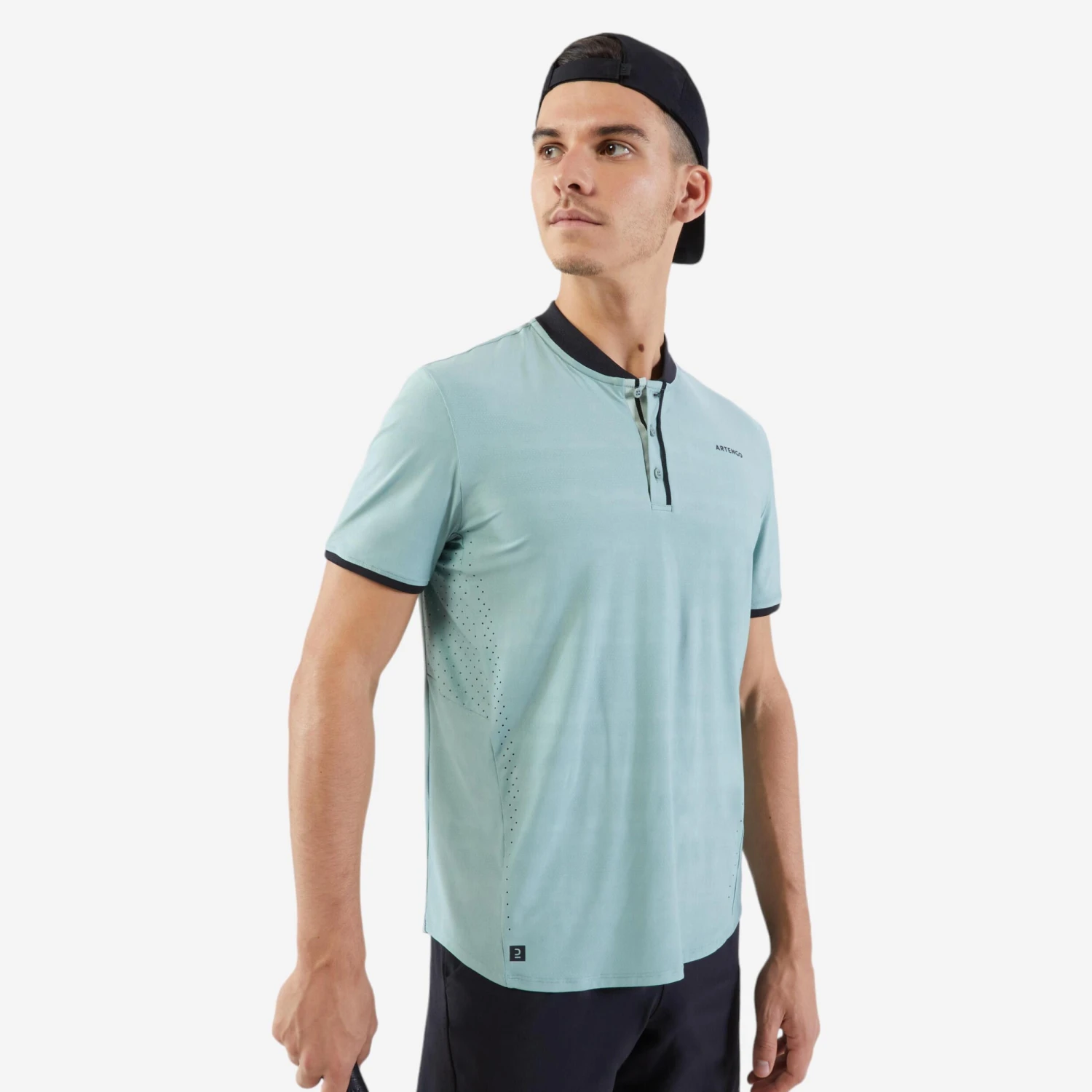 Artengo Men's Short-Sleeved Tennis T-Shirt DRY+ 1 Artengo Men's Short-Sleeved Tennis T-Shirt DRY+