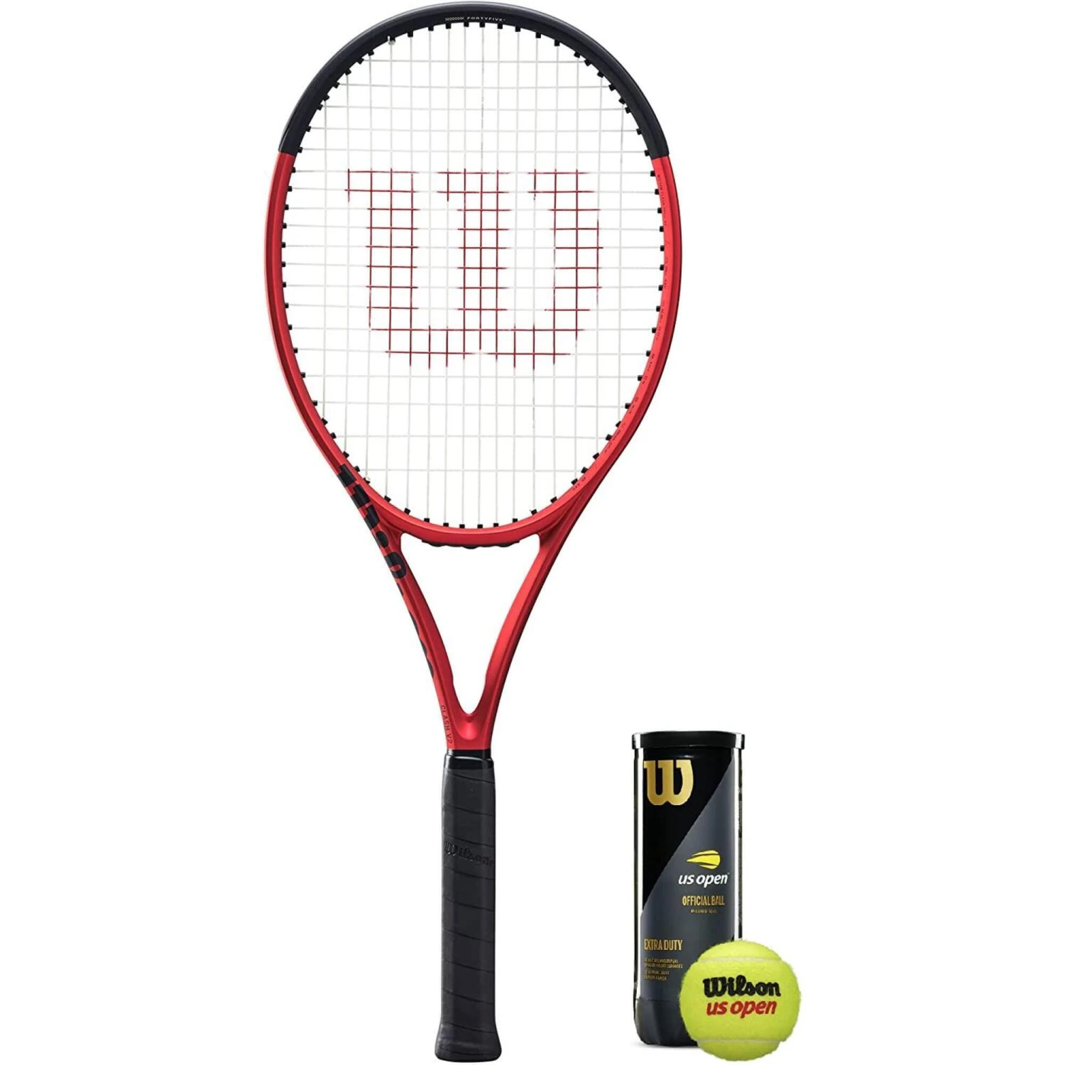 Wilson Clash 100UL V2.0 Tennis Racket & 3 US Open Tennis Balls 1 Wilson Clash 100UL V2.0 Tennis Racket & 3 US Open Tennis Balls