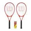 Wilson Pro Staff Precision Tennis Racket Twin Set & 3 Tennis Balls