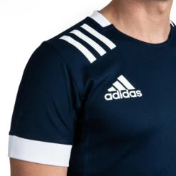 ADIDAS Men's Rugby Short-Sleeved Jersey 3S - Blue -Ball Sports Shop k7a465ea729d0275338fb90119ff8bcaf