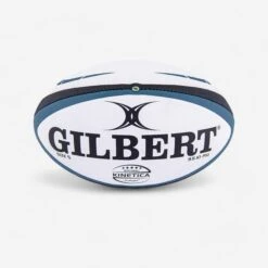 Gilbert Size 5 Rugby Ball Kinetica - White/Blue