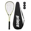 Prince Power Ti Squash Racket, Inc Protective Cover & 3 Squash Ball