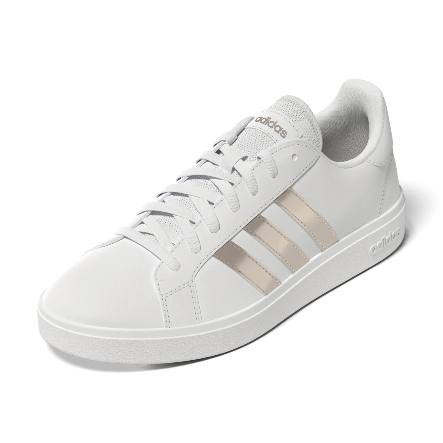 ADIDAS Women's Tennis Shoes Court Base - Sandy White 3 ADIDAS Women's Tennis Shoes Court Base - Sandy White - Image 3
