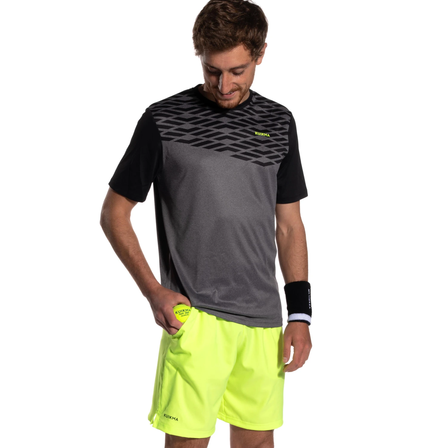 Men's Short-Sleeved Breathable Padel T-Shirt 500 2 Men's Short-Sleeved Breathable Padel T-Shirt 500 - Image 2