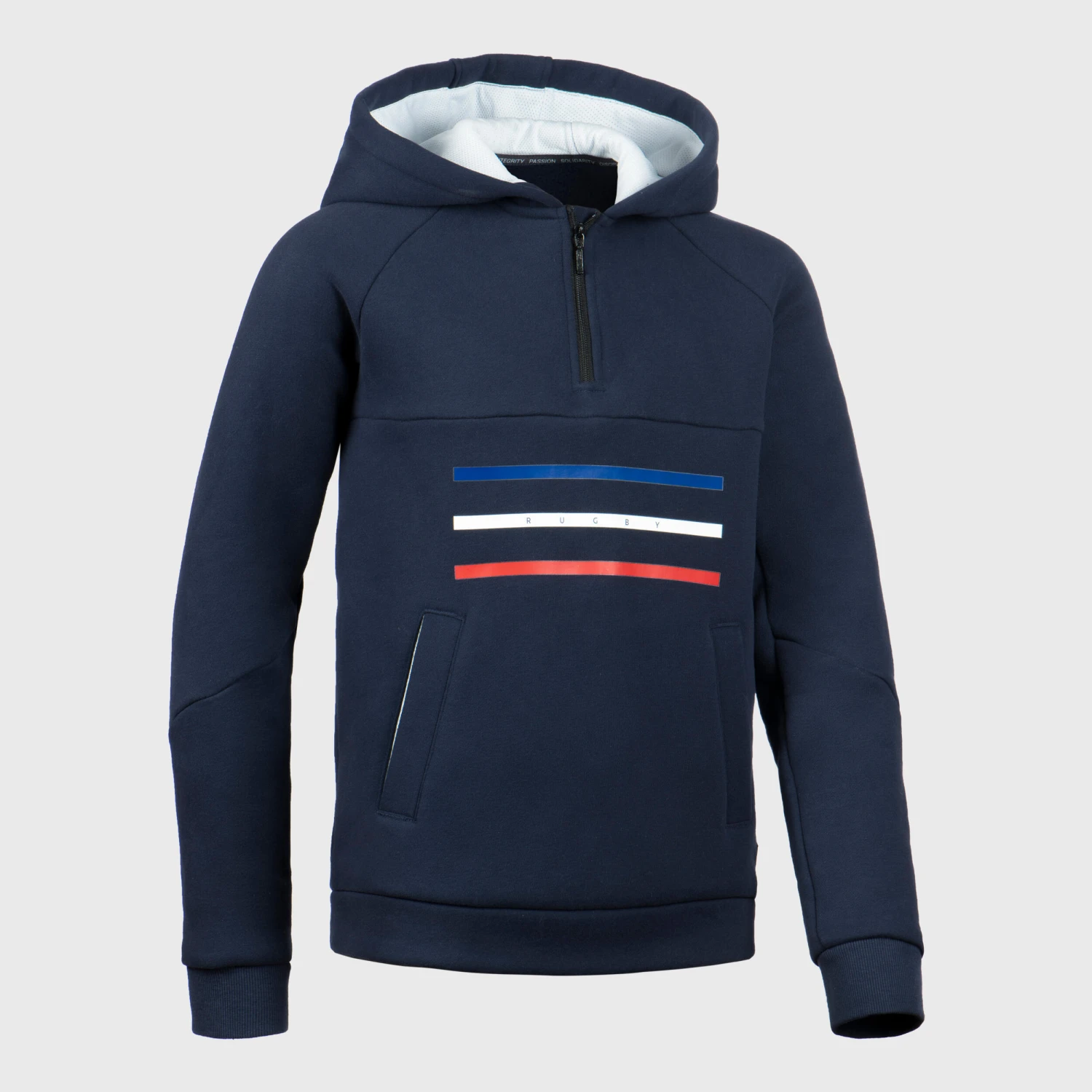 Kids' Rugby Hoodie Sweatshirt R500 France 1 Kids' Rugby Hoodie Sweatshirt R500 France