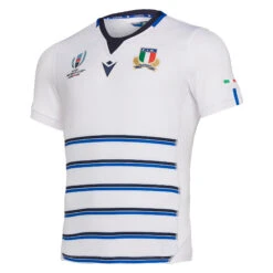Macron Italy Mens Rugby World Cup Away Authentic Pro Rugby Shirt 58100164 White