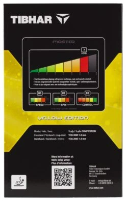 Tibhar Master Yellow Edition Table Tennis Bat (Flared) -Ball Sports Shop ka6f1ed70f6d8ef78a44b187d10f169cc