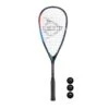 Dunlop Blaze Pro Squash Racket & 3 Squash Balls