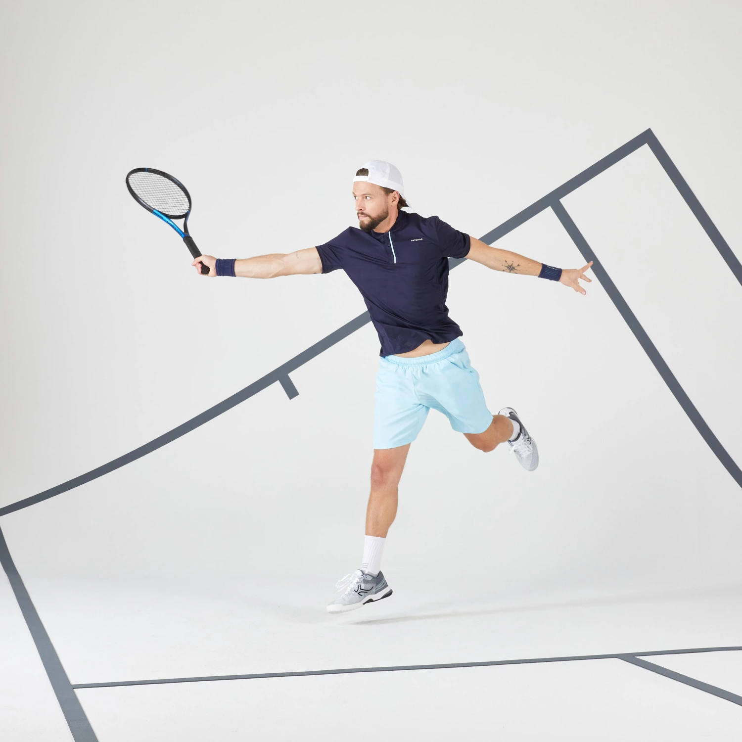 Artengo Men's Short-Sleeved Tennis T-Shirt DRY+ 19 Artengo Men's Short-Sleeved Tennis T-Shirt DRY+ - Image 19