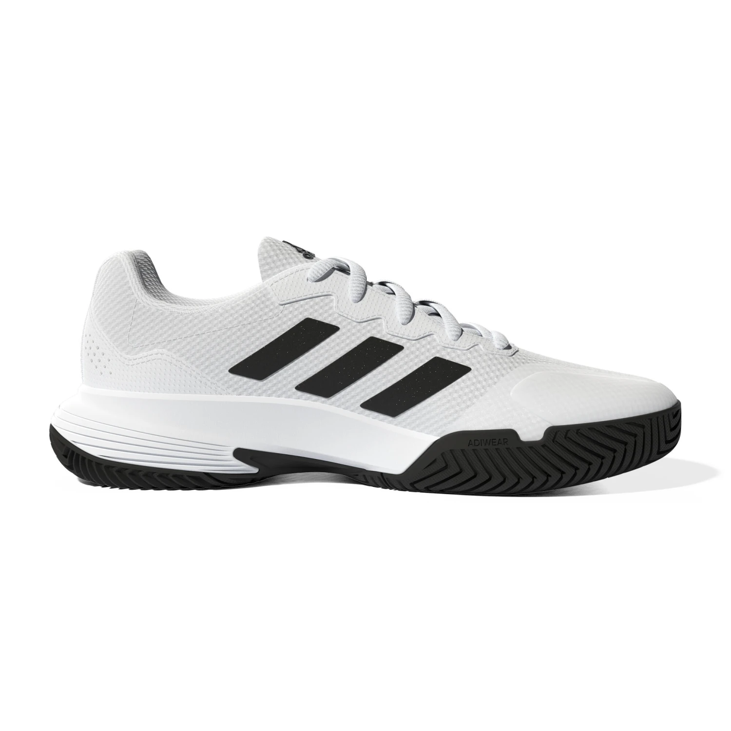 ADIDAS Men's Multicourt Tennis Shoes Gamecourt - White/Black 6 ADIDAS Men's Multicourt Tennis Shoes Gamecourt - White/Black - Image 6