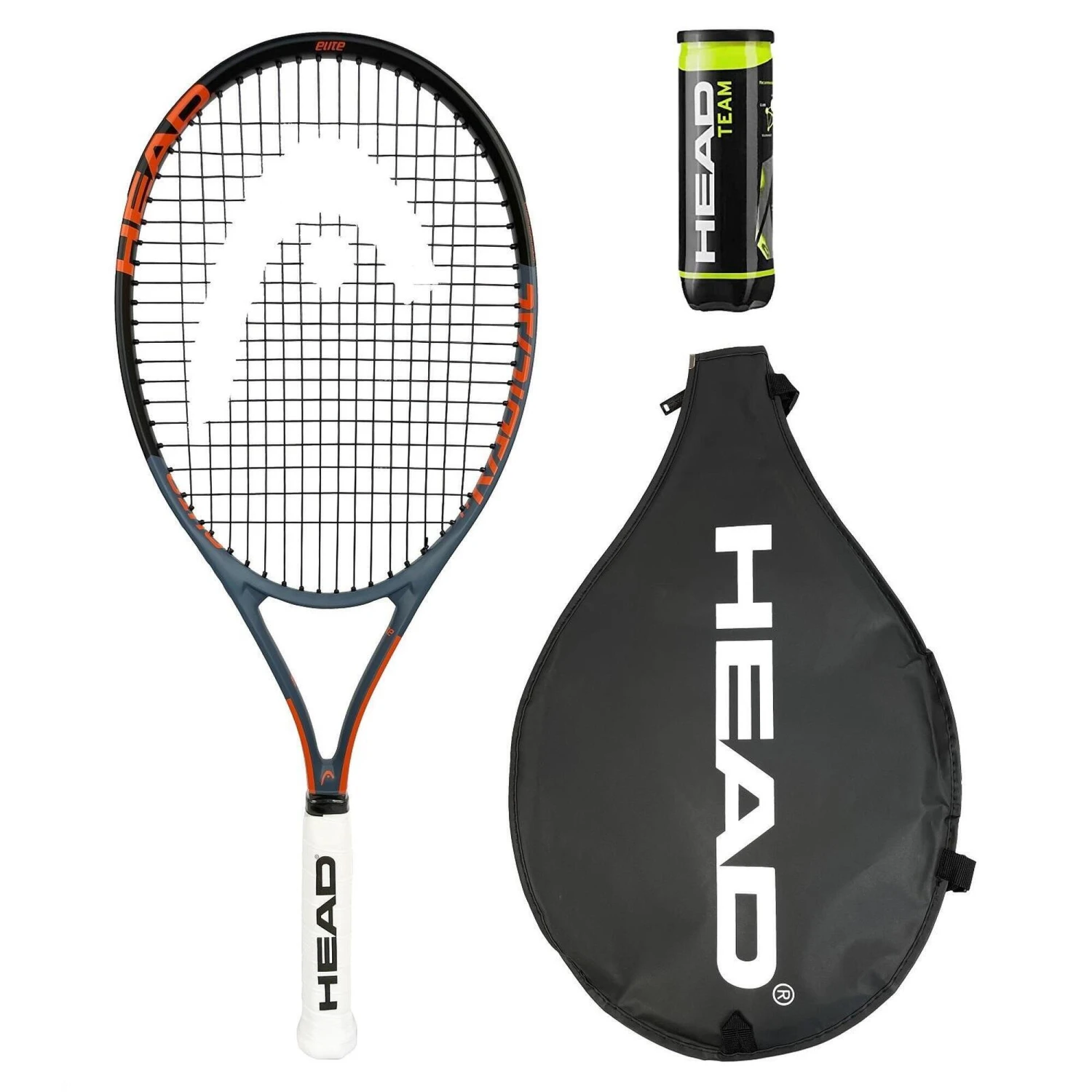 HEAD Ti. Radical Elite Graphite Tennis Racket Inc Protective Cover & 3 Tennis Ba 1 HEAD Ti. Radical Elite Graphite Tennis Racket Inc Protective Cover & 3 Tennis Ba