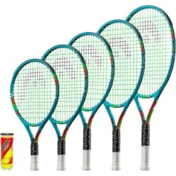 HEAD Novak Junior Tennis Racket, Inc Protective Cover & 3 Tennis Balls