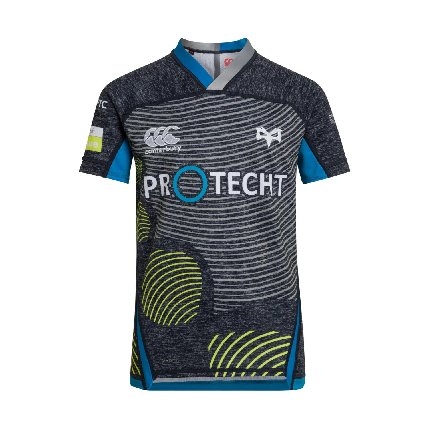 Canterbury CCC Ospreys Third Rugby Shirt Kids Grey 1 Canterbury CCC Ospreys Third Rugby Shirt Kids Grey