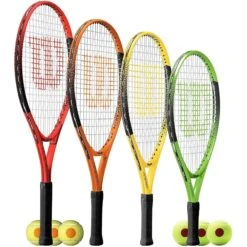 Wilson Federer Junior Tennis Racket & 3 Tennis Balls (Sizes 19"