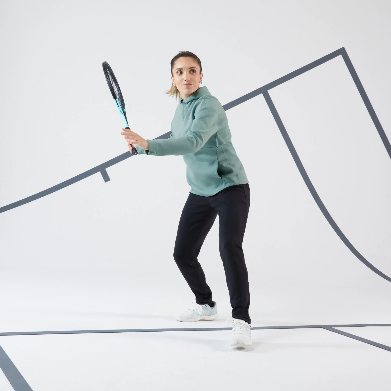 Artengo Women's Tennis Half-Zip Quick-Dry Soft Hoodie Dry 900 12 Artengo Women's Tennis Half-Zip Quick-Dry Soft Hoodie Dry 900 - Image 12