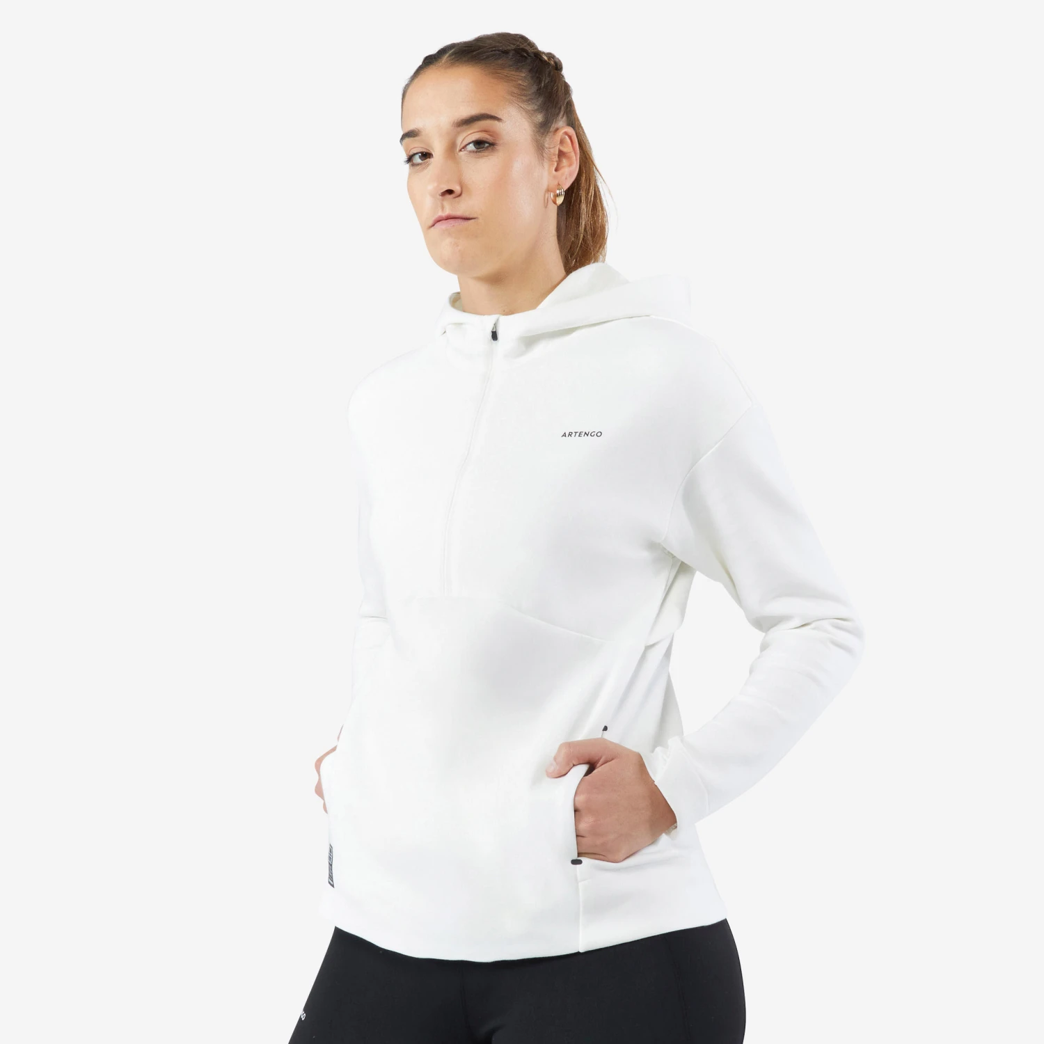 Artengo Women's Tennis Half-Zip Quick-Dry Soft Hoodie Dry 900 6 Artengo Women's Tennis Half-Zip Quick-Dry Soft Hoodie Dry 900 - Image 6