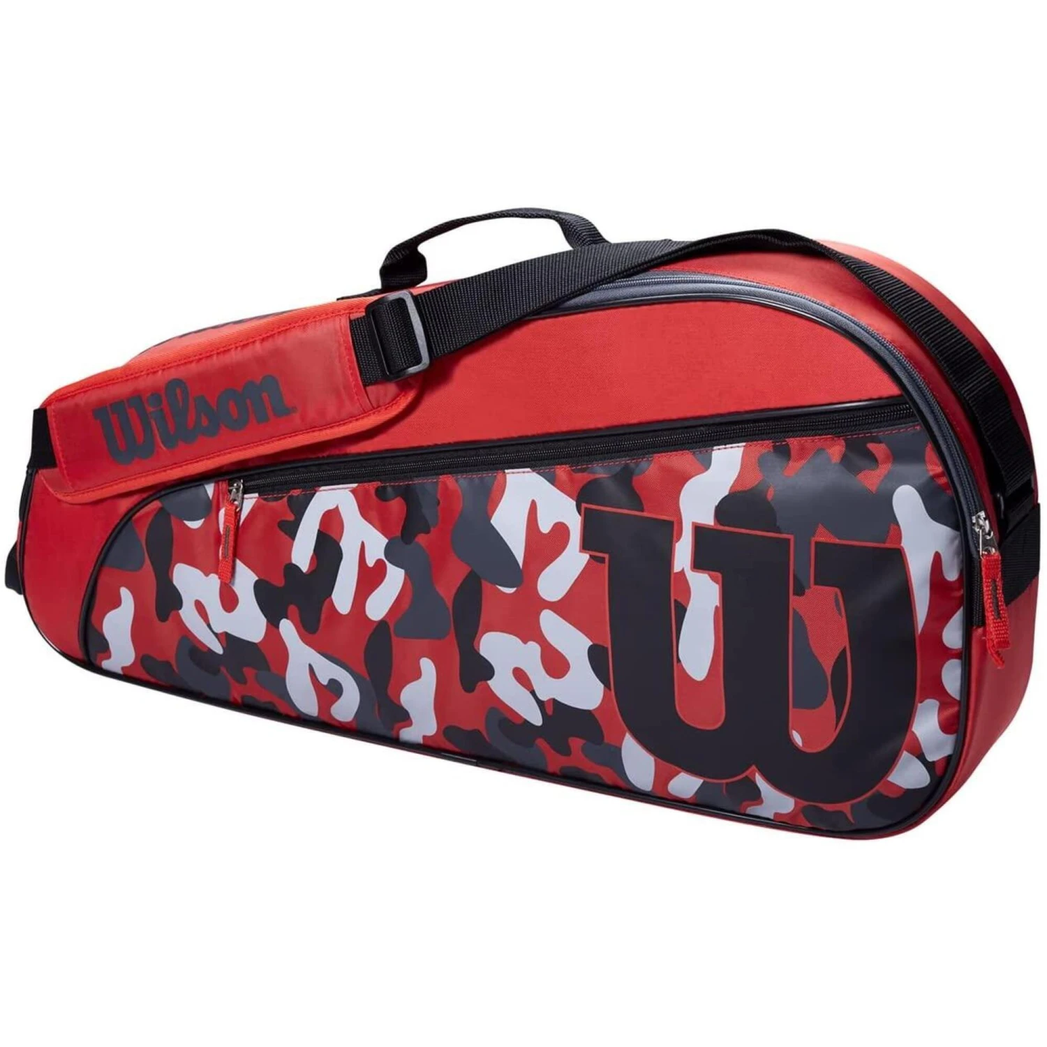 Wilson Camo Red/Grey 3 Tennis Racket Bag 1 Wilson Camo Red/Grey 3 Tennis Racket Bag