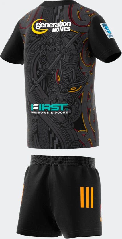 Adidas Chiefs Home Mini Rugby Kit FI9188 Black 3 Adidas Chiefs Home Mini Rugby Kit FI9188 Black - Image 3