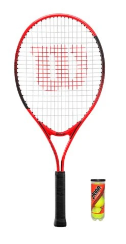 Wilson Federer Junior Tennis Racket & 3 Tennis Balls (Sizes 19" -Ball Sports Shop kd235d90bd57e94570b81963f7a5d0410