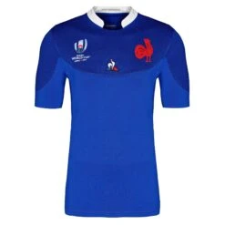 Le Coq Sportif Adult Rugby Short-Sleeved Replica France National Team 2019 Shirt - Blue