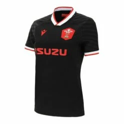 Macron Wales WRU Alternate Rugby Shirt Womens 58125562 Black
