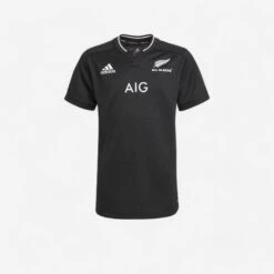 ADIDAS Kids' All Blacks Replica Rugby Shirt New Zealand 2021 - Black