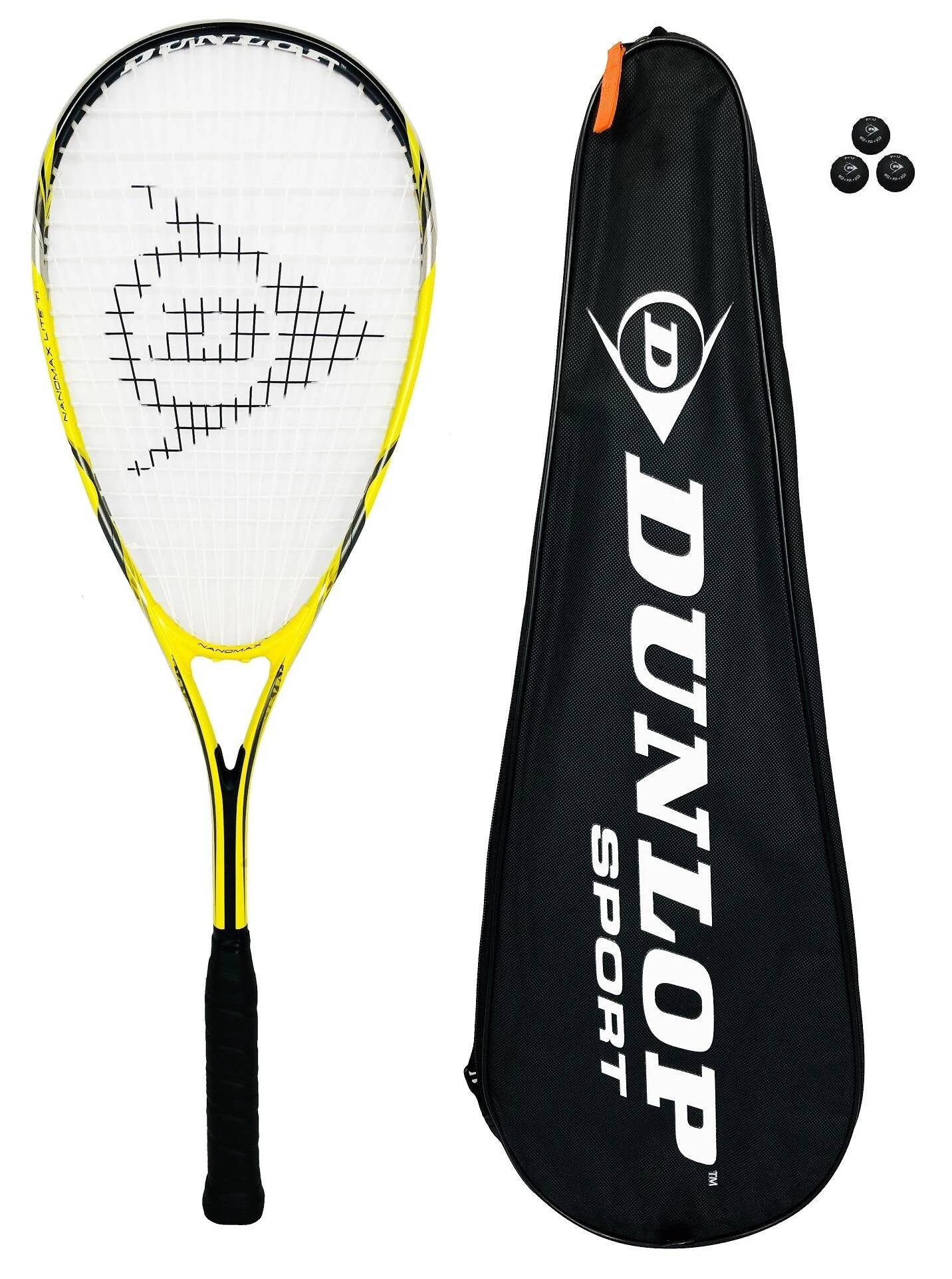 Dunlop Nanomax Lite Squash Racket With 3 Squash Balls 1 Dunlop Nanomax Lite Squash Racket With 3 Squash Balls