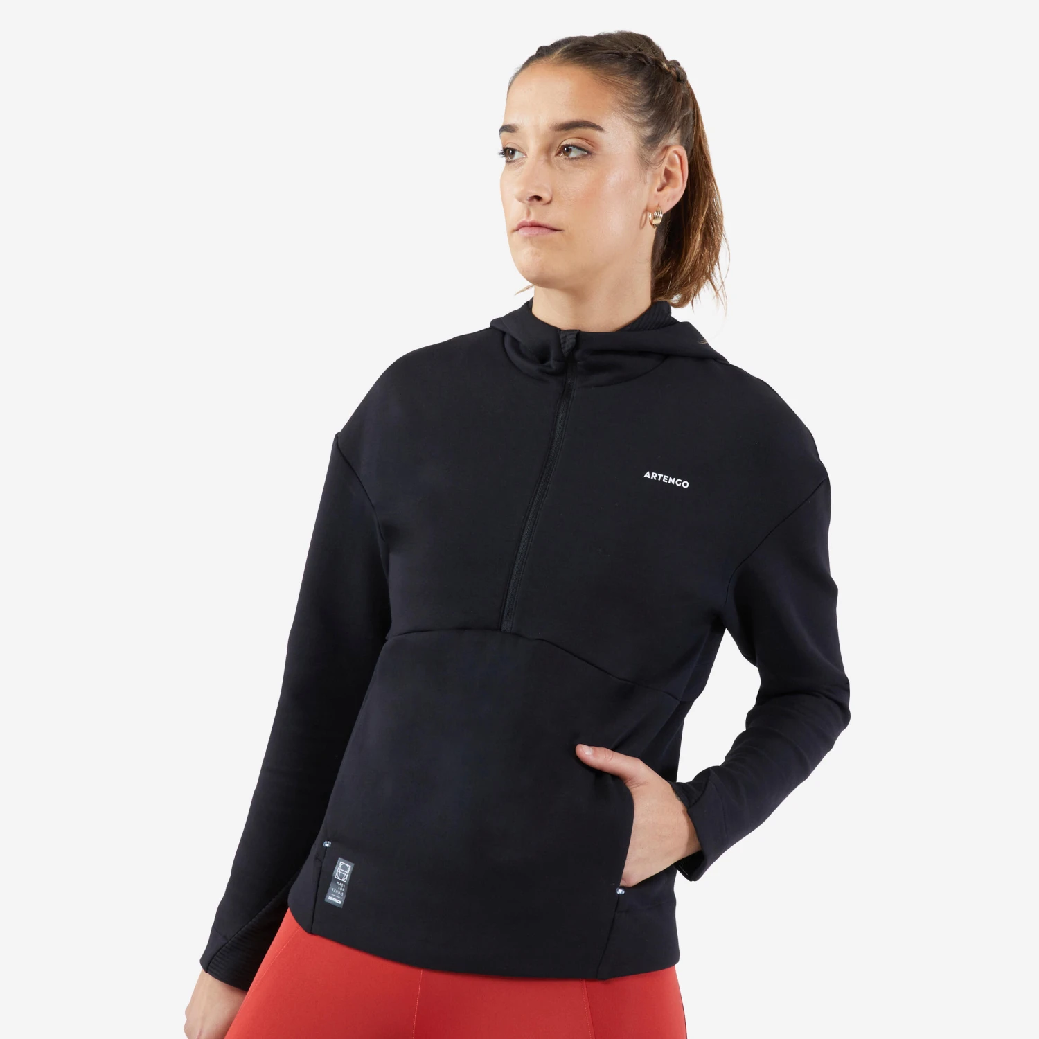 Artengo Women's Tennis Half-Zip Quick-Dry Soft Hoodie Dry 900 1 Artengo Women's Tennis Half-Zip Quick-Dry Soft Hoodie Dry 900