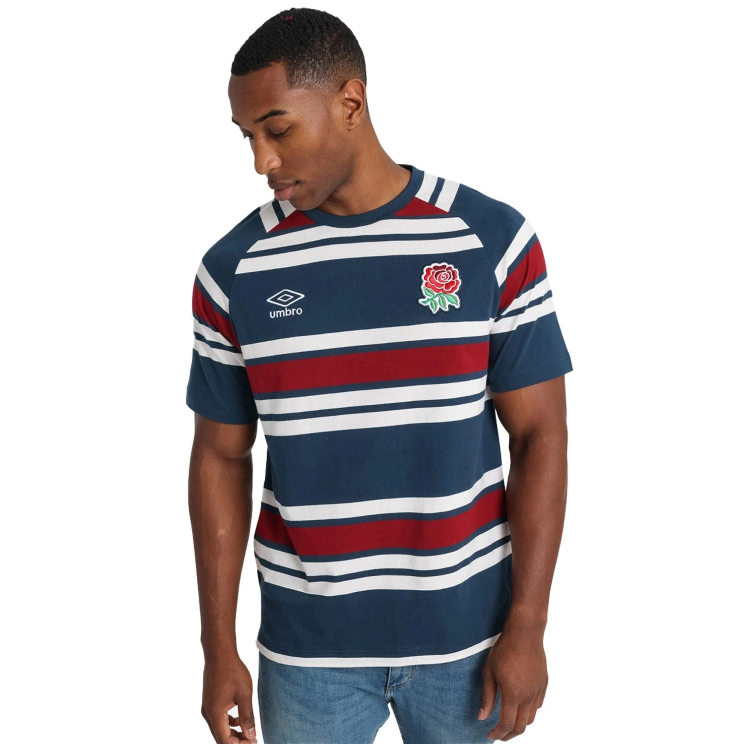 UMBRO England Rugby Mens Classic TShirt (Moonlight/Cloud Dancer/Rhubarb) 3 UMBRO England Rugby Mens Classic TShirt (Moonlight/Cloud Dancer/Rhubarb) - Image 3