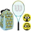 Wilson Minions 25" Junior 2.0 Tennis Set Includes Bag & Dampener Set