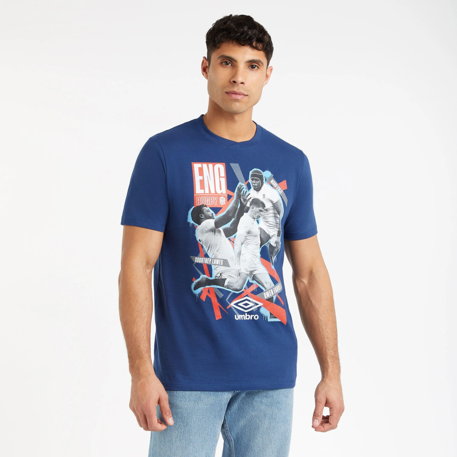 UMBRO Mens Grafitti England Rugby TShirt (Navy) 4 UMBRO Mens Grafitti England Rugby TShirt (Navy) - Image 4