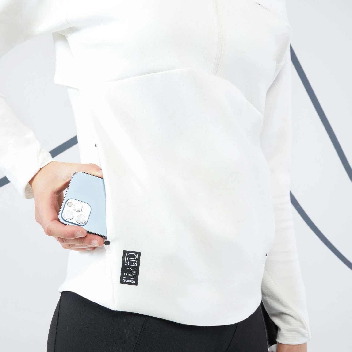 Artengo Women's Tennis Half-Zip Quick-Dry Soft Hoodie Dry 900 7 Artengo Women's Tennis Half-Zip Quick-Dry Soft Hoodie Dry 900 - Image 7