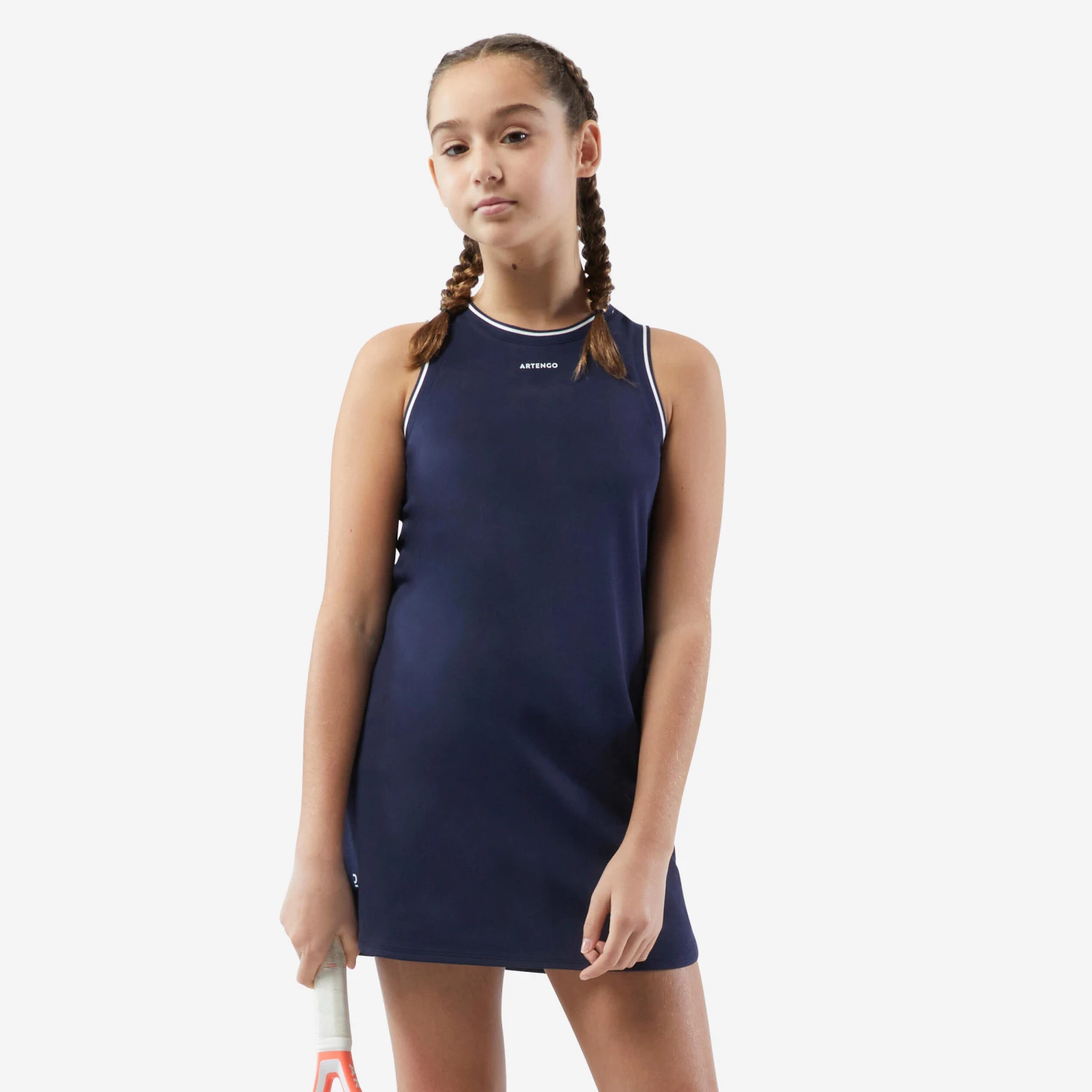 Artengo Girls' Straight-Cut Tennis Dress TDR 500 1 Artengo Girls' Straight-Cut Tennis Dress TDR 500